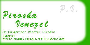 piroska venczel business card